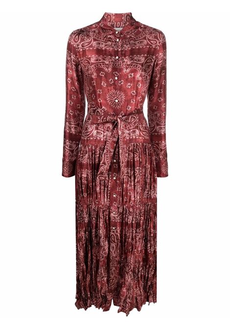 Red paisley-print shirt dress - women GOLDEN GOOSE | GWP00824P00063381268